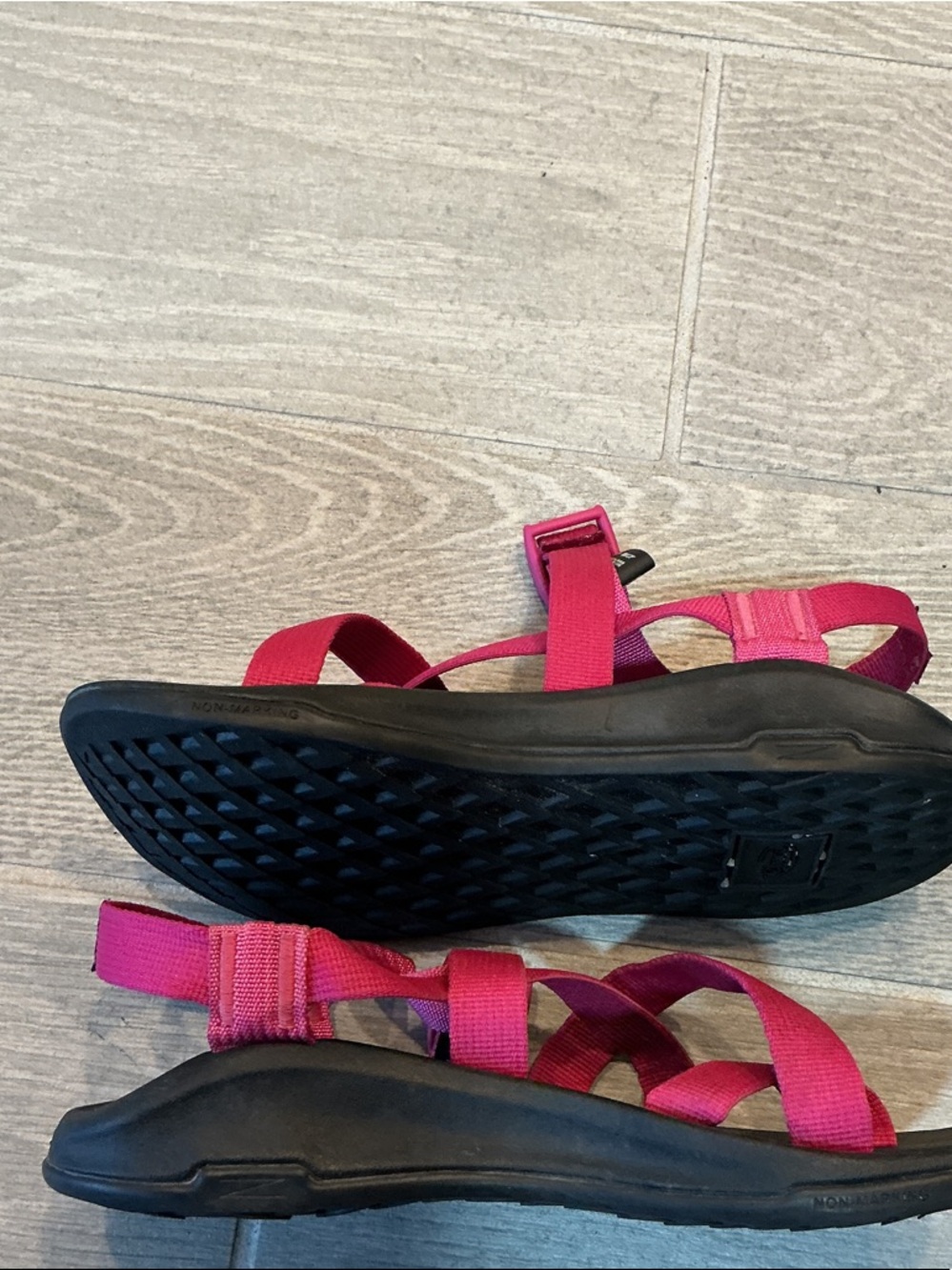 Chaco Hot Pink Webbing Outdoor Sandals - Picture 4 of 5